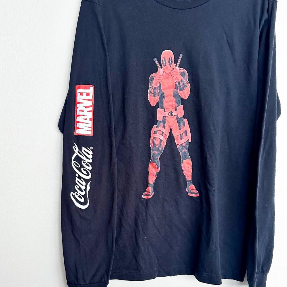 Coca-Cola x Marvel Limited Edition PR Deadpool Long Sleeve Shirt (XL) - Picture 2 of 5